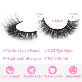 Kiromiro Faux Mink Lashes showing the soft cotton band