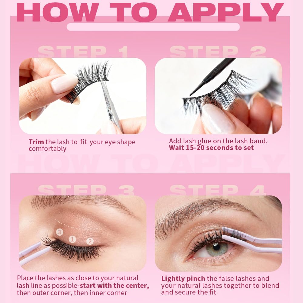 Kiromiro Faux Mink Lashes with makeup tools