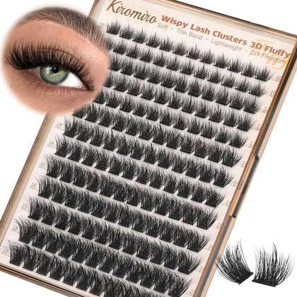 Kiromiro Fluffy Lash Clusters 10–18mm front view