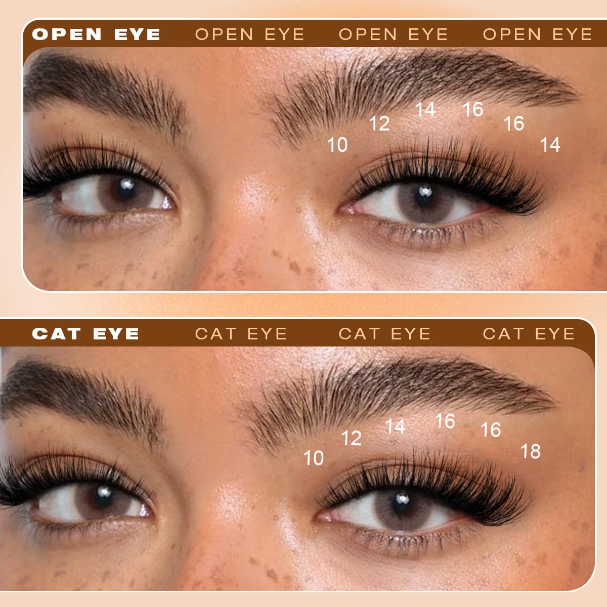 Kiromiro fluffy lash clusters in various lengths