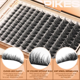Kiromiro Fluffy Lash Clusters showing different lengths