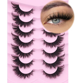 Kiromiro Fox Eye Lashes 18mm volume faux mink lashes front view