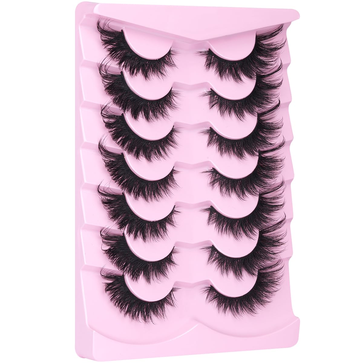 Kiromiro Fox Eye Lashes laid flat to show 3D layering