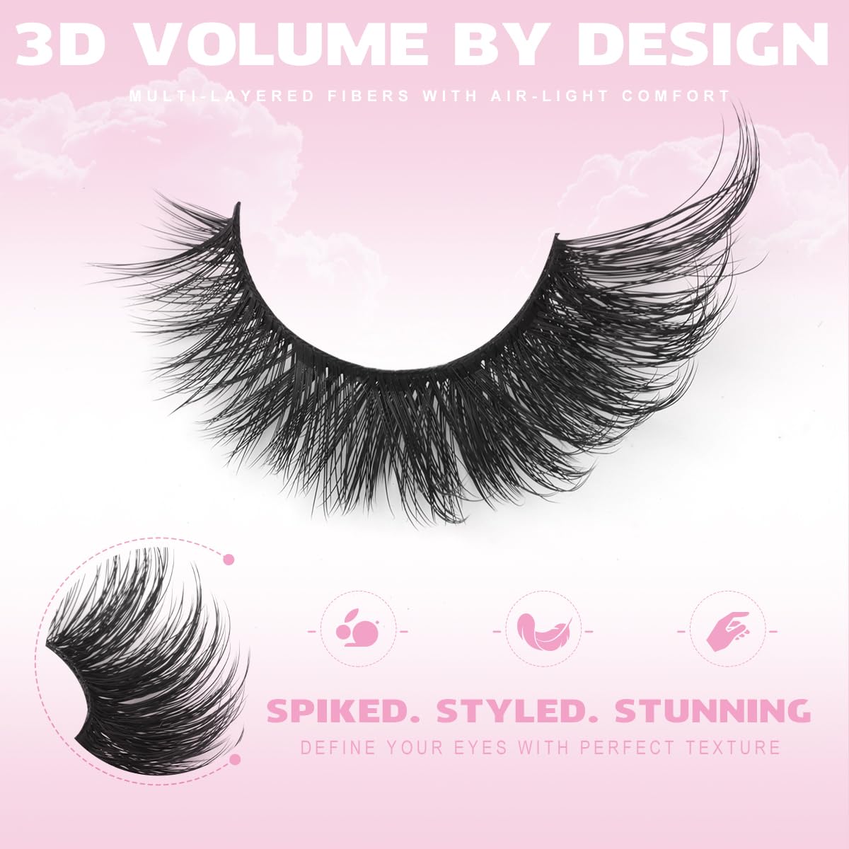 Kiromiro Fox Eye Lashes on model showcasing lifted eye look