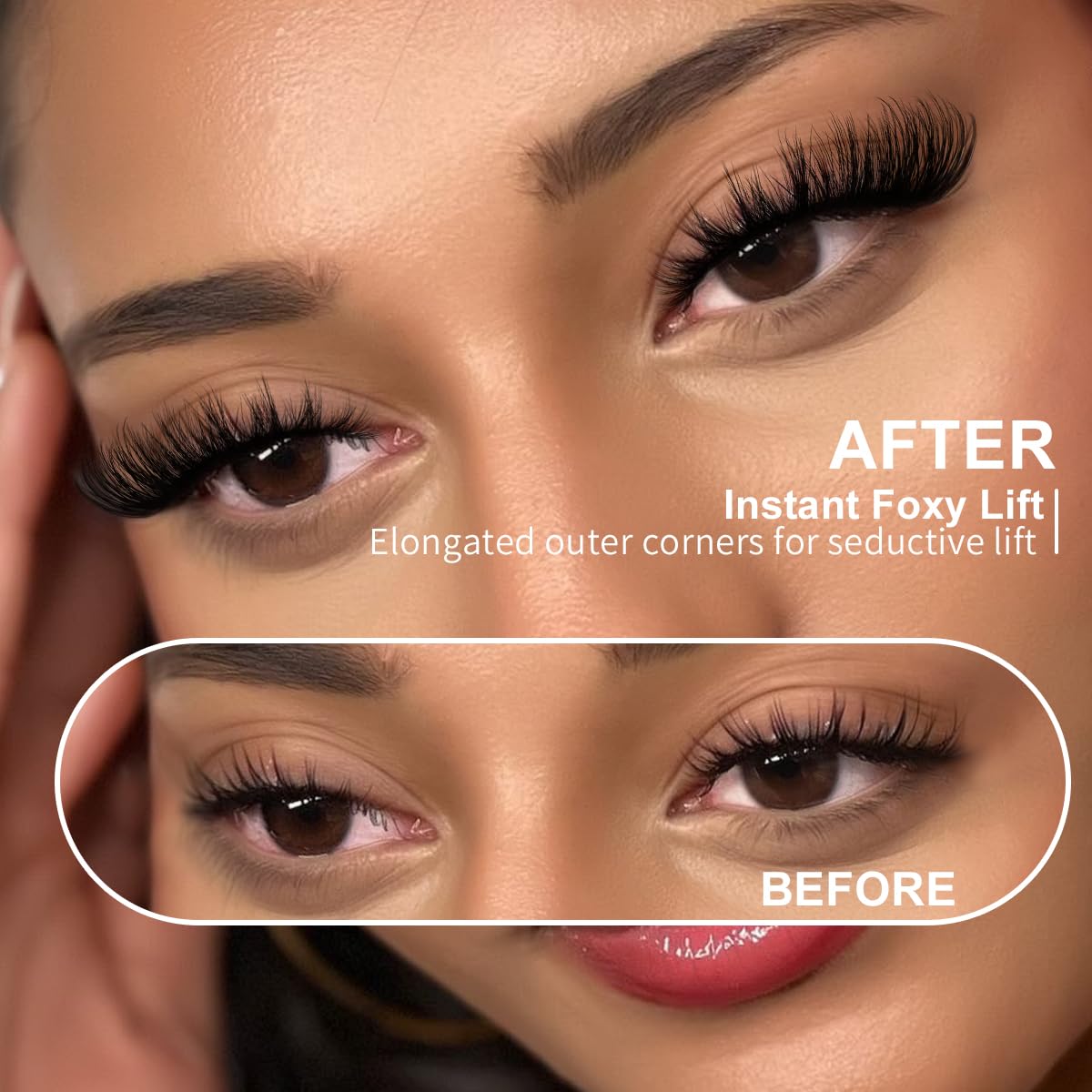 Kiromiro Fox Eye Lashes packaging with 7 pairs displayed