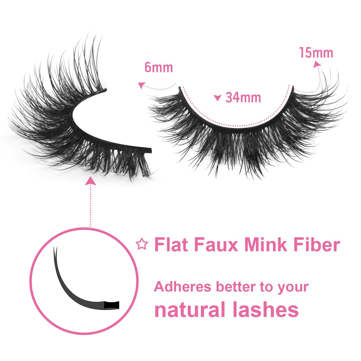 Kiromiro Mink Lashes displayed with a makeup brush