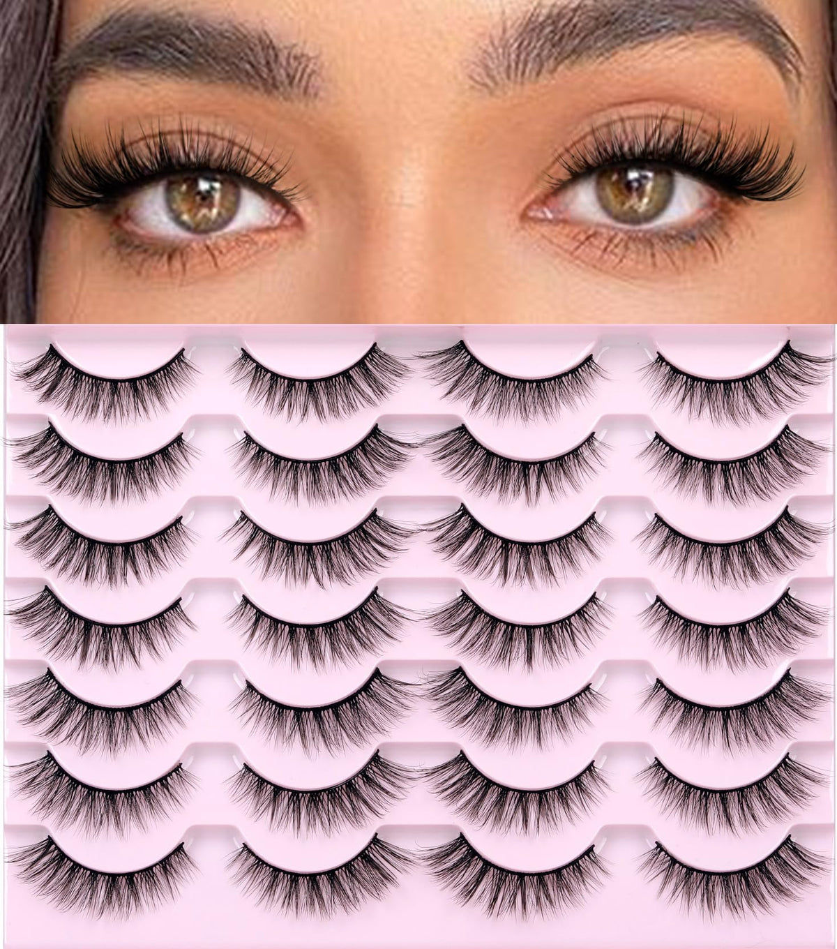 Kiromiro Wispy False Eyelashes pack with 14 pairs