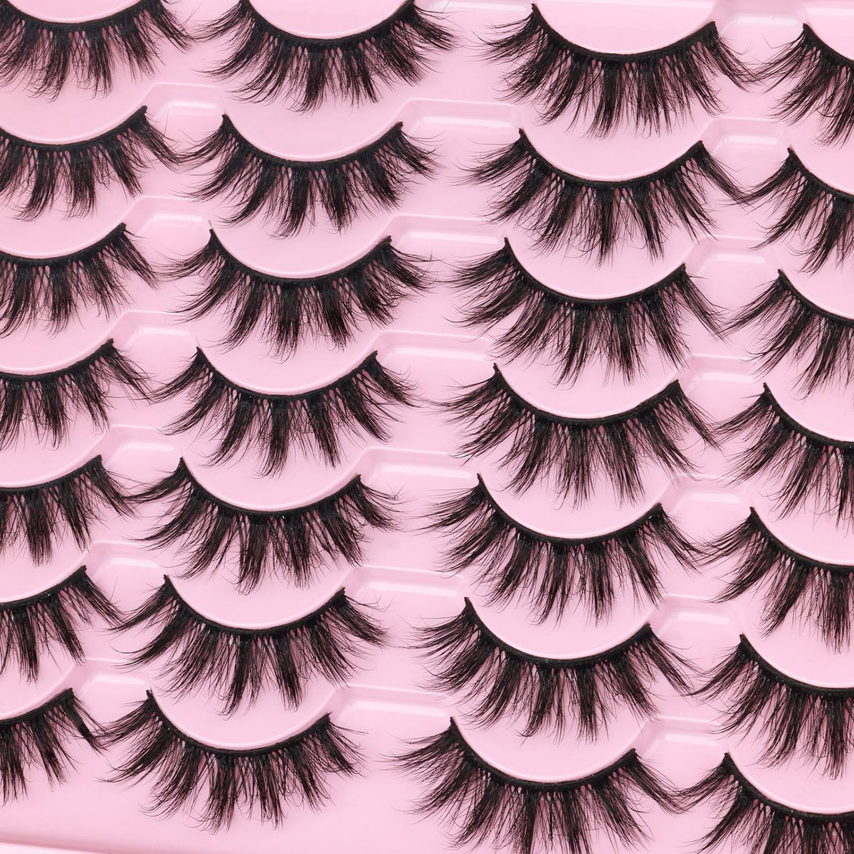 Kiromiro Wispy Faux Mink Lashes side view highlighting the 6D volume