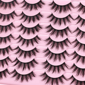 Kiromiro Wispy Faux Mink Lashes side view highlighting the 6D volume
