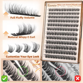 Kiromiro Wispy Lash Clusters on a model