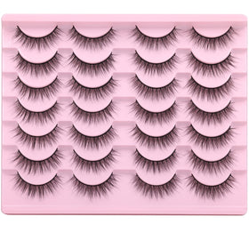 Kiromiro Wispy Lashes 12mm pack front view with 14 pairs