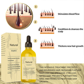 Kisinly hair growth oil applied to scalp with hands