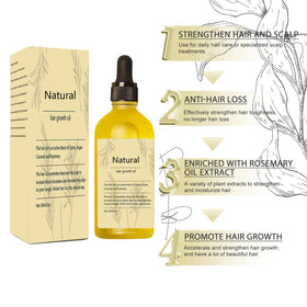 Kisinly hair growth oil packaging with rosemary and lavender