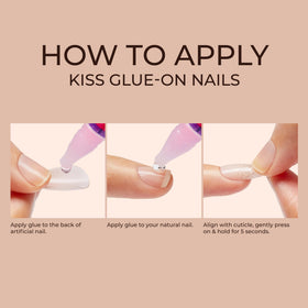 KISS Classy French nails displayed in various sizes