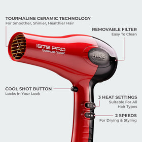 KISS hair dryer packaging showcasing product features