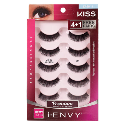 KISS I Envy Juicy Volume 01 eyelashes front view with packaging