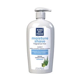 Kiss My Face Moisture Shave 11 Ounce fragrance-free pump front view