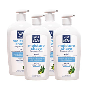 Kiss My Face Moisture Shave Cream 11 oz pump bottle front view