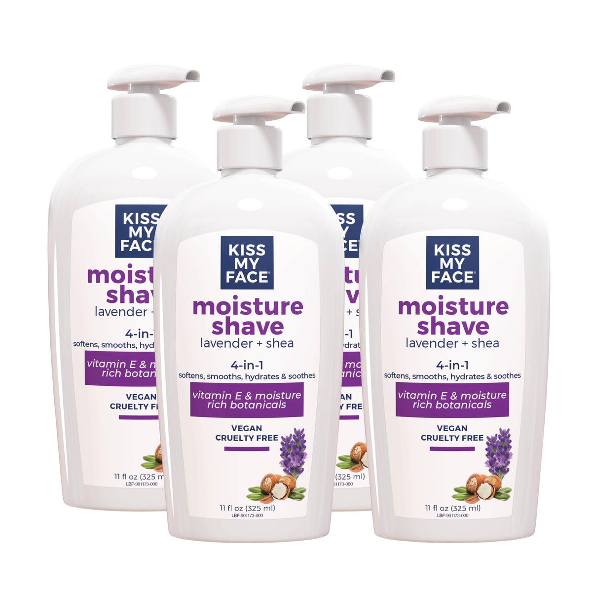 Kiss My Face Moisture Shave Cream Lavender and Shea front view