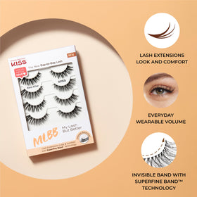 KISS My Lash But Better False Eyelashes applied on model
