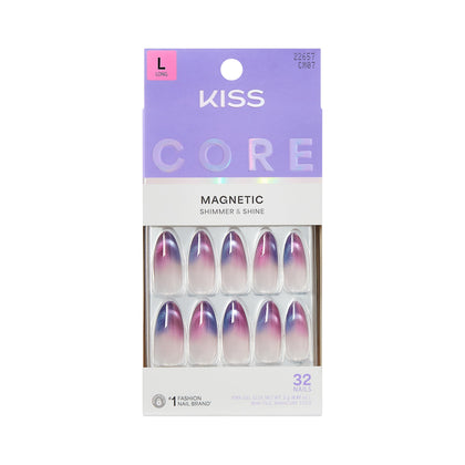 KISS Press On Nails 'Twinkling Stars' front view with various sizes