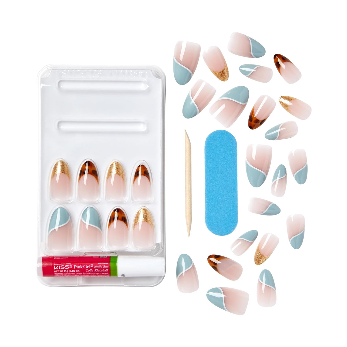 KISS Voguish Fantasy Press On Nails with a smooth gel finish