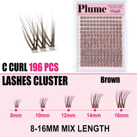 Kisslily lash clusters kit side view showcasing packaging