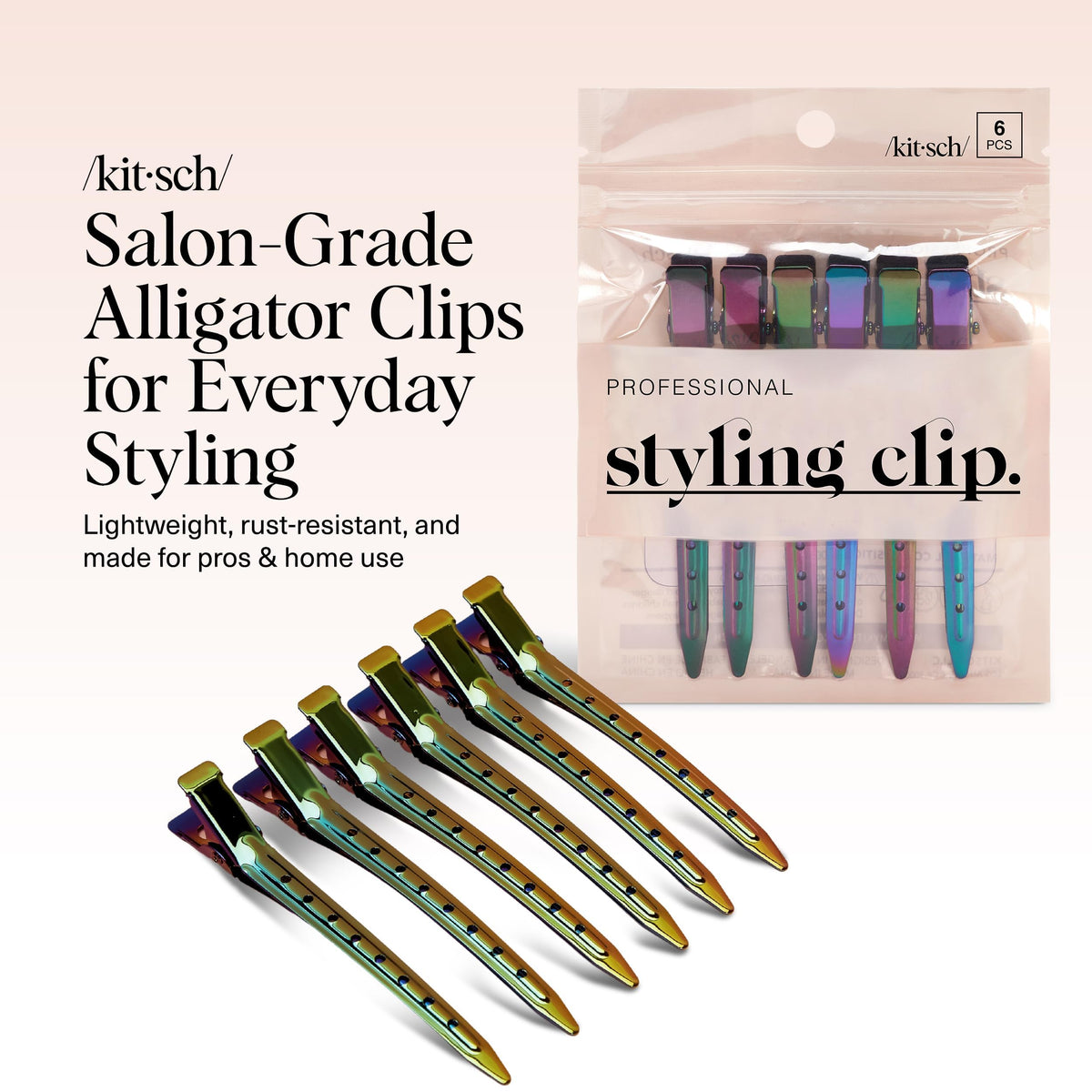 Kitsch Alligator Hair Clips showing the strong professional hinge