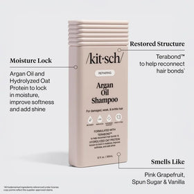 Kitsch Argan Oil Shampoo close-up of label