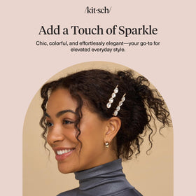 Kitsch Bobby Pins with White Gemstones lifestyle scene
