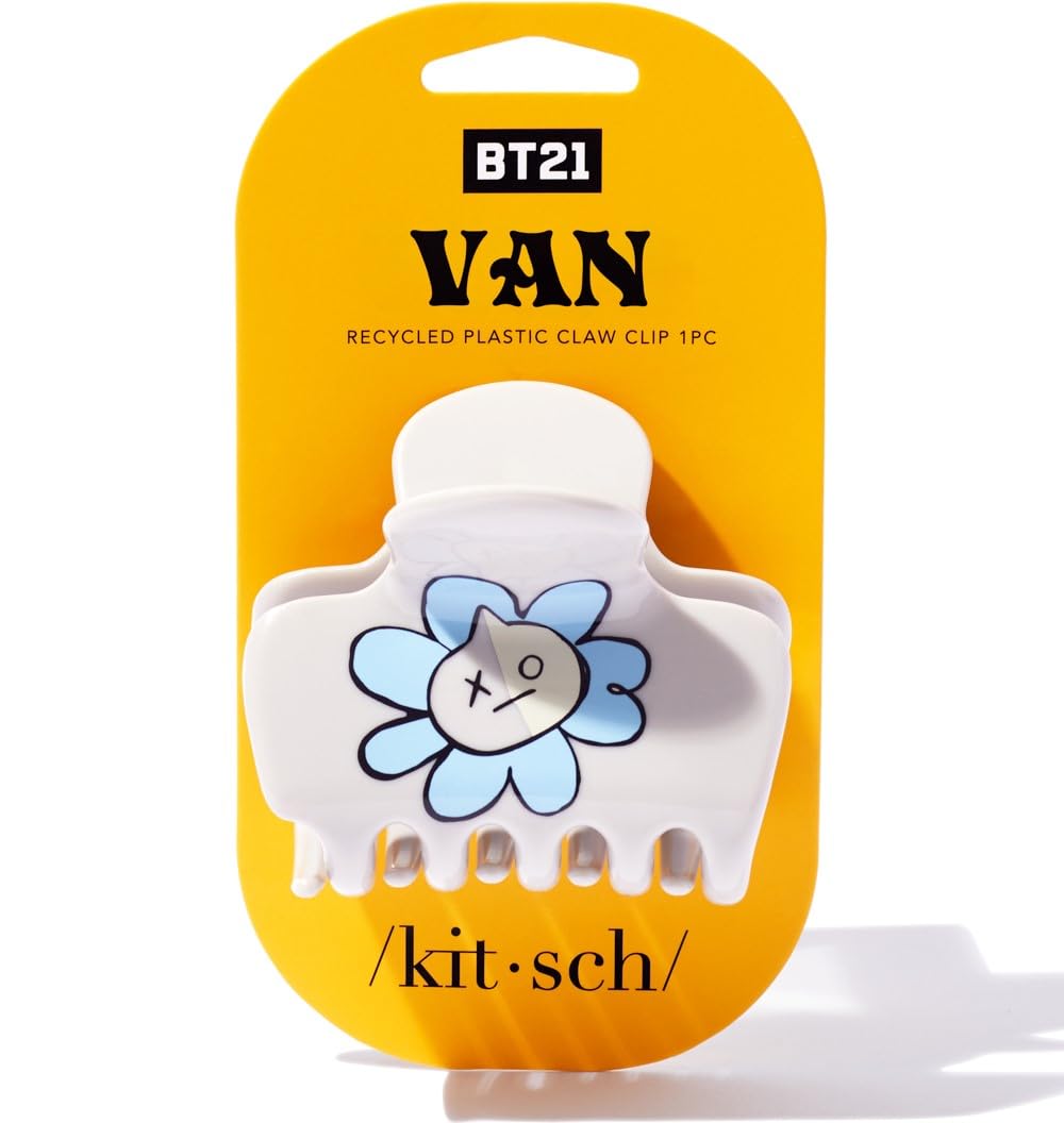 Kitsch BT21 Large Hair Clip for Women in vibrant floral print