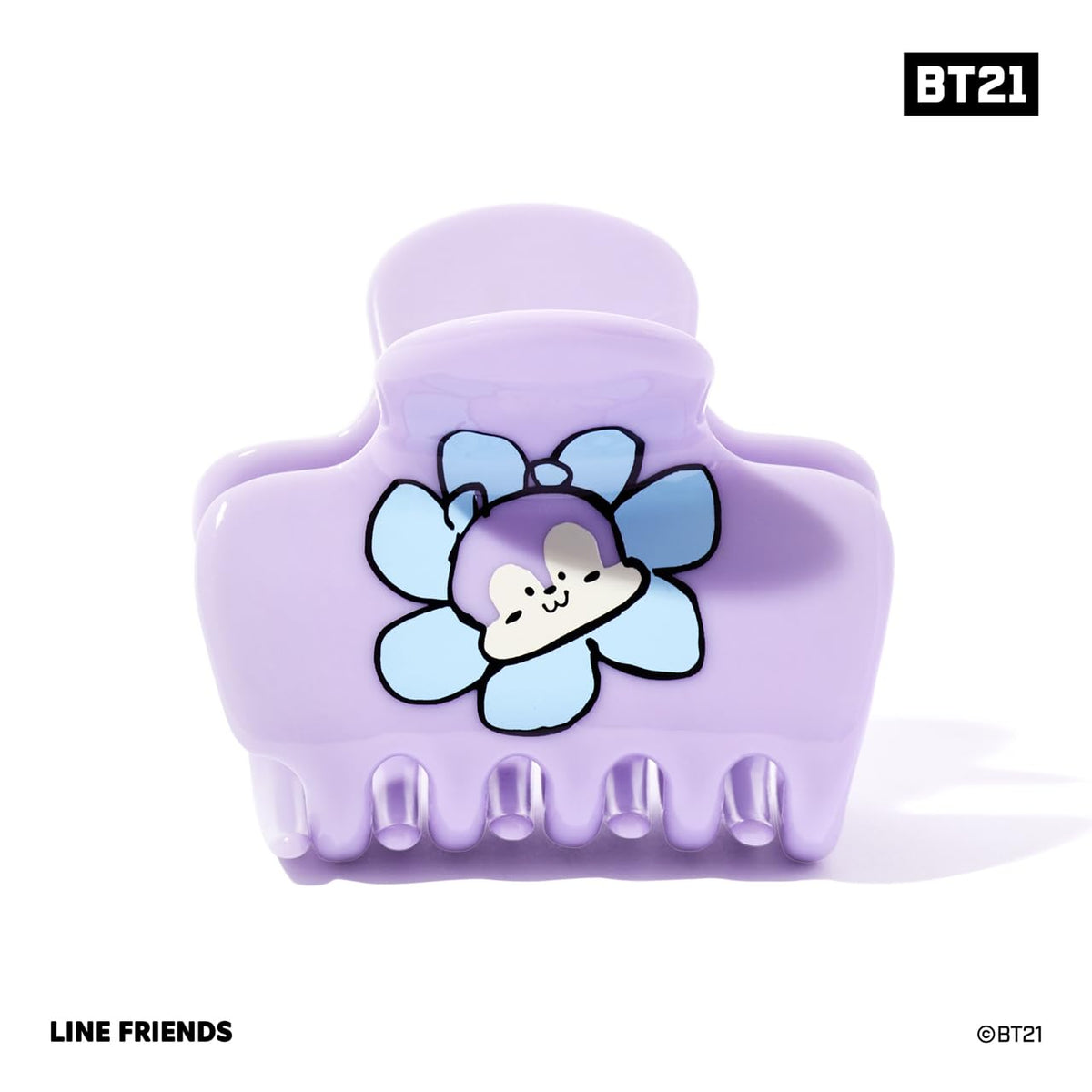 Kitsch BT21 Large Hair Clip side view showcasing unique puffy design