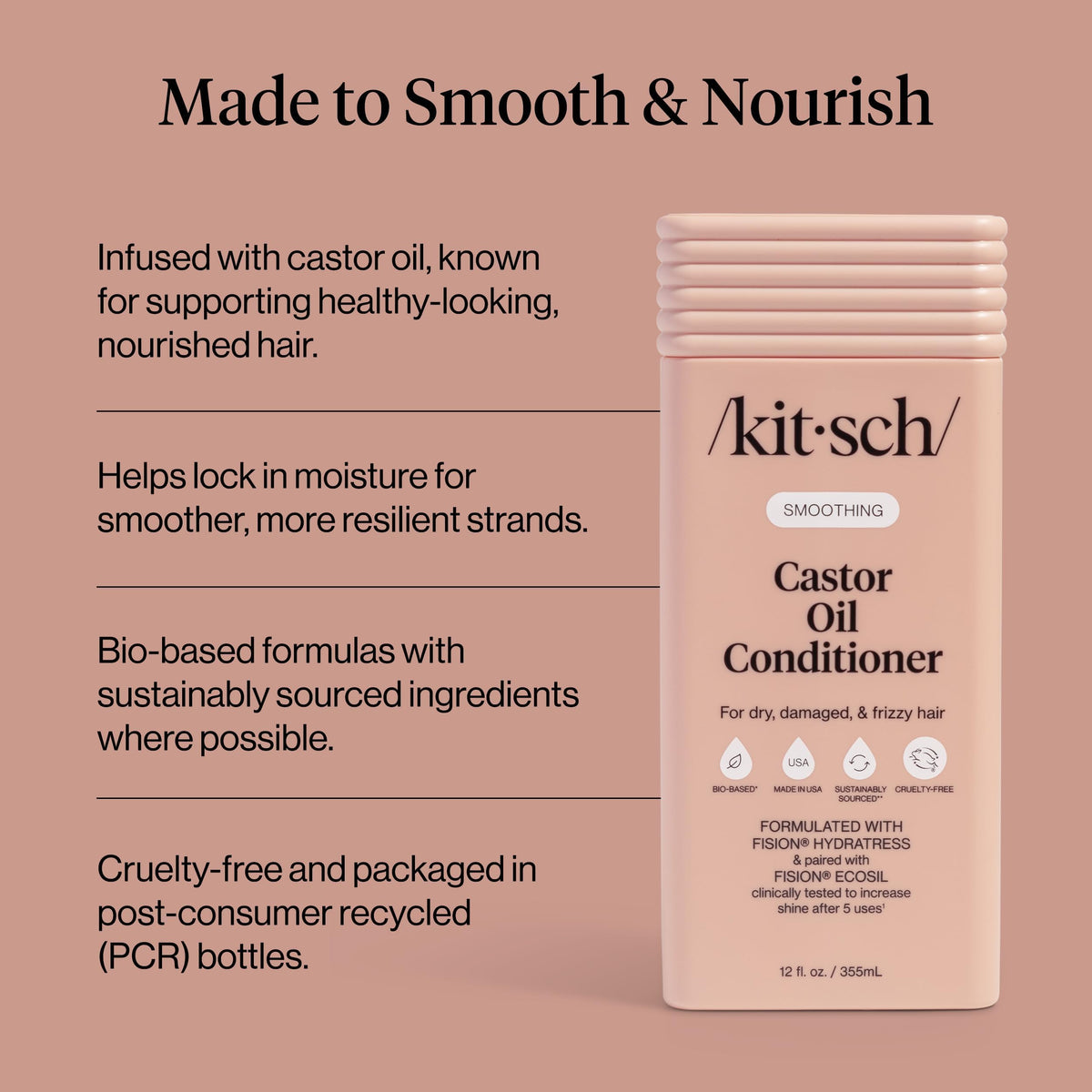 Kitsch Castor Oil Conditioner 12.3 oz side view