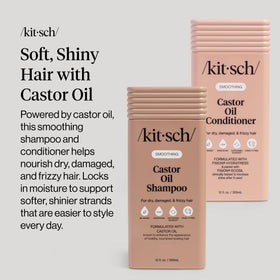 Kitsch Castor Oil Shampoo application on hair