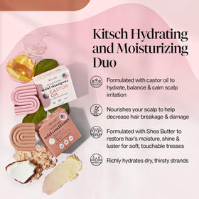 Kitsch Castor Oil Shampoo Bar in a bathroom setting