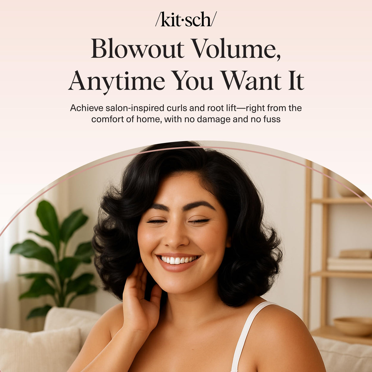 Kitsch Ceramic Hair Rollers Black lifestyle scene