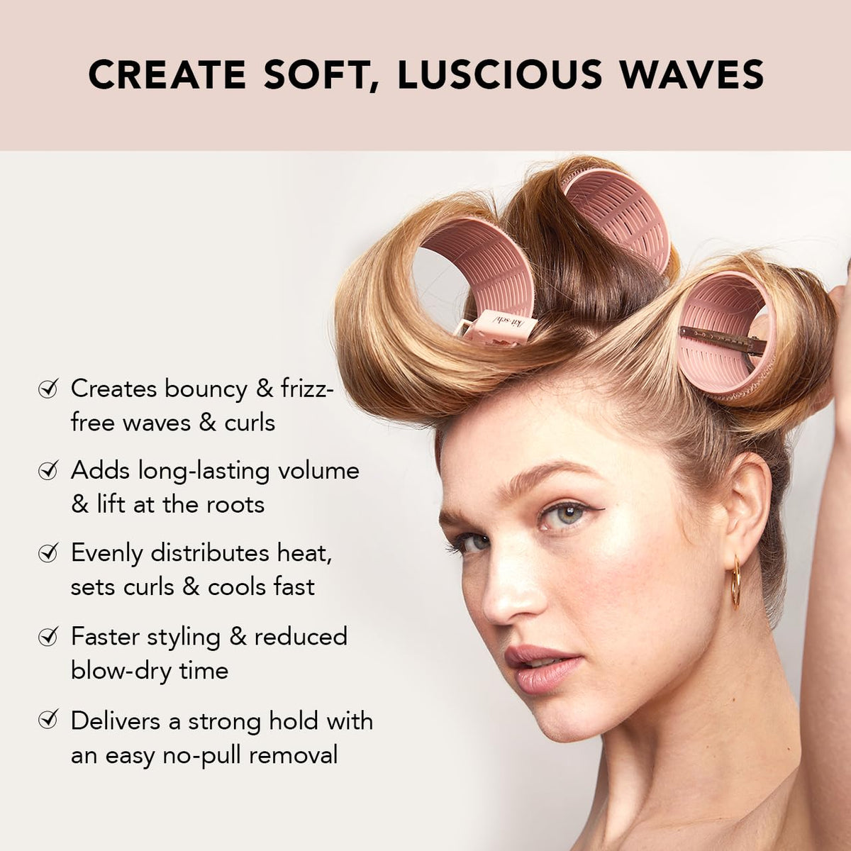 Kitsch Ceramic Hair Rollers terracotta colour in packaging
