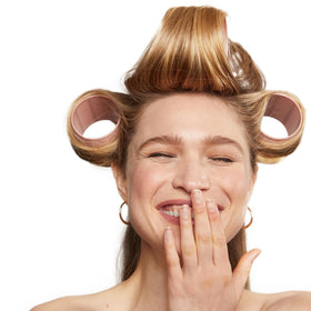 Kitsch Ceramic Hair Rollers terracotta colour lifestyle scene