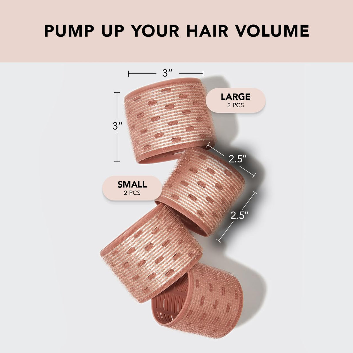 Kitsch Ceramic Hair Rollers terracotta colour side view