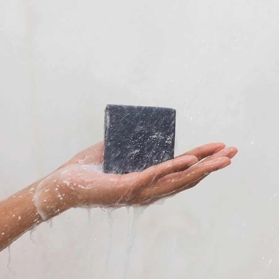 Kitsch Charcoal Soap Body Wash Bar close-up showing details