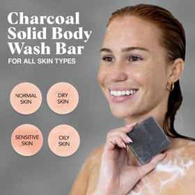 Kitsch Charcoal Soap Body Wash Bar with fresh citrus ingredients