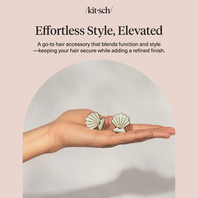 Kitsch Clam Shell Small Hair Clips in a stylish hair accessory collection