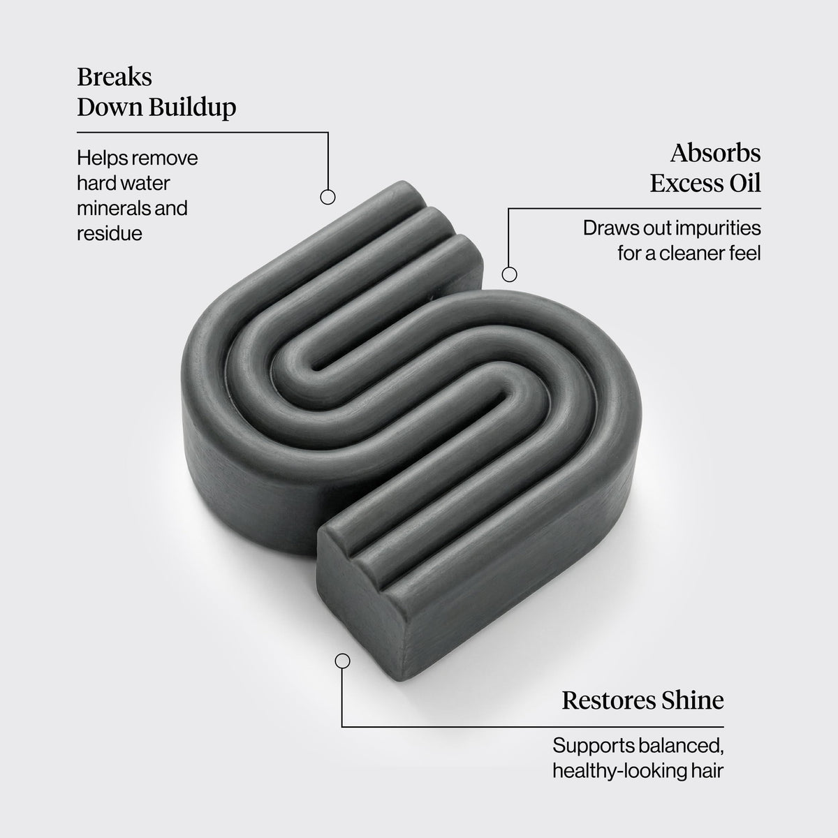 Kitsch Clarifying Shampoo Bar with ingredients like activated charcoal