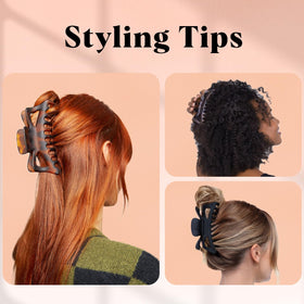 Kitsch Claw Clip in use with long hair