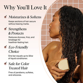 Kitsch Coconut Oil Conditioner Bar side view