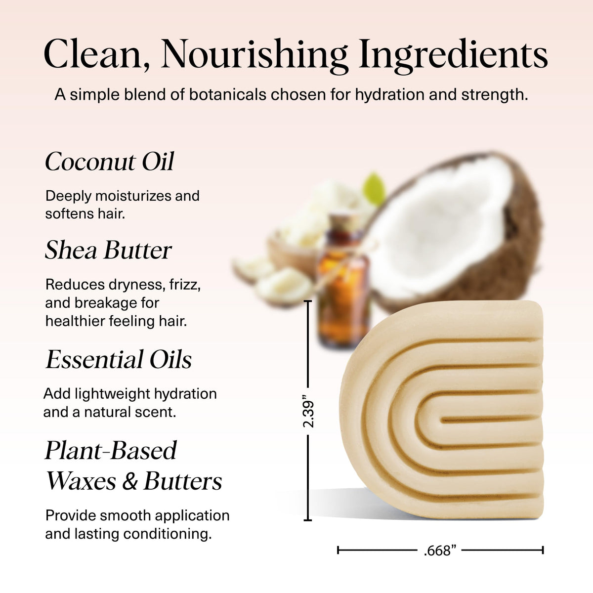 Kitsch Coconut Oil Conditioner Bar texture