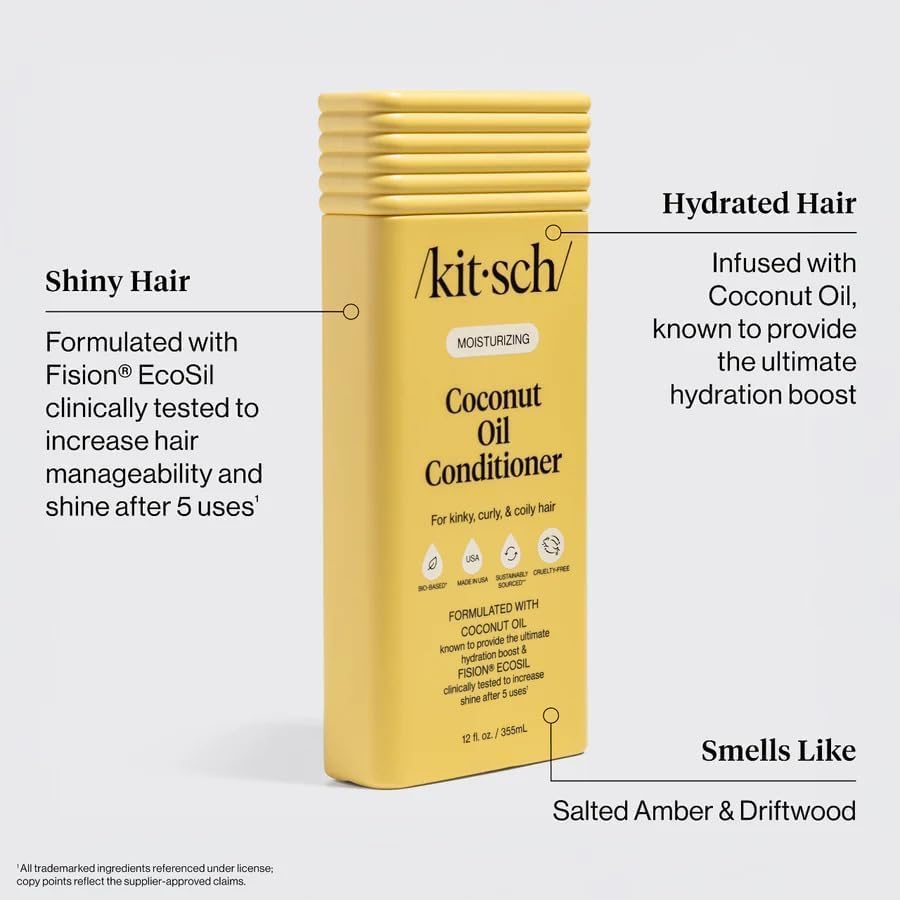 Kitsch Coconut Oil Hair Conditioner 12 oz side view