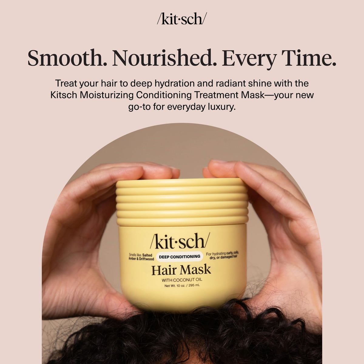 Kitsch Coconut Oil Hair Mask in bathroom setting