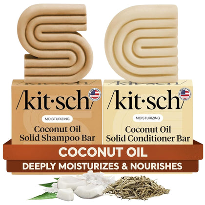 Kitsch Coconut Oil Shampoo and Conditioner Set front view