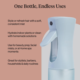 Kitsch Continuous Spray Bottle displayed with hair products